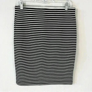 Loft black and white pencil skirt